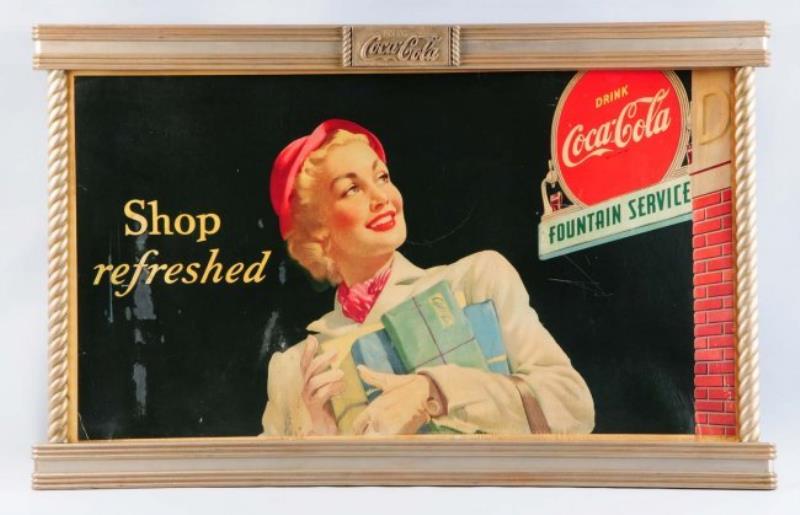 1949 Coca - Cola Poster & Rare Frame.