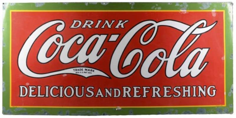Large Coca Cola Porcelain Sign