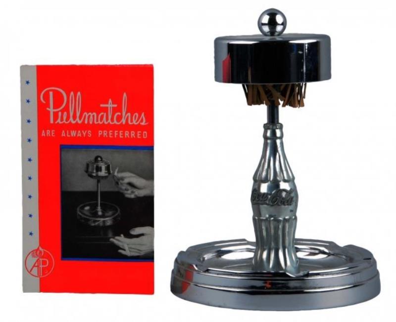 1930's Coca - Cola American Pullmatch Ashtray