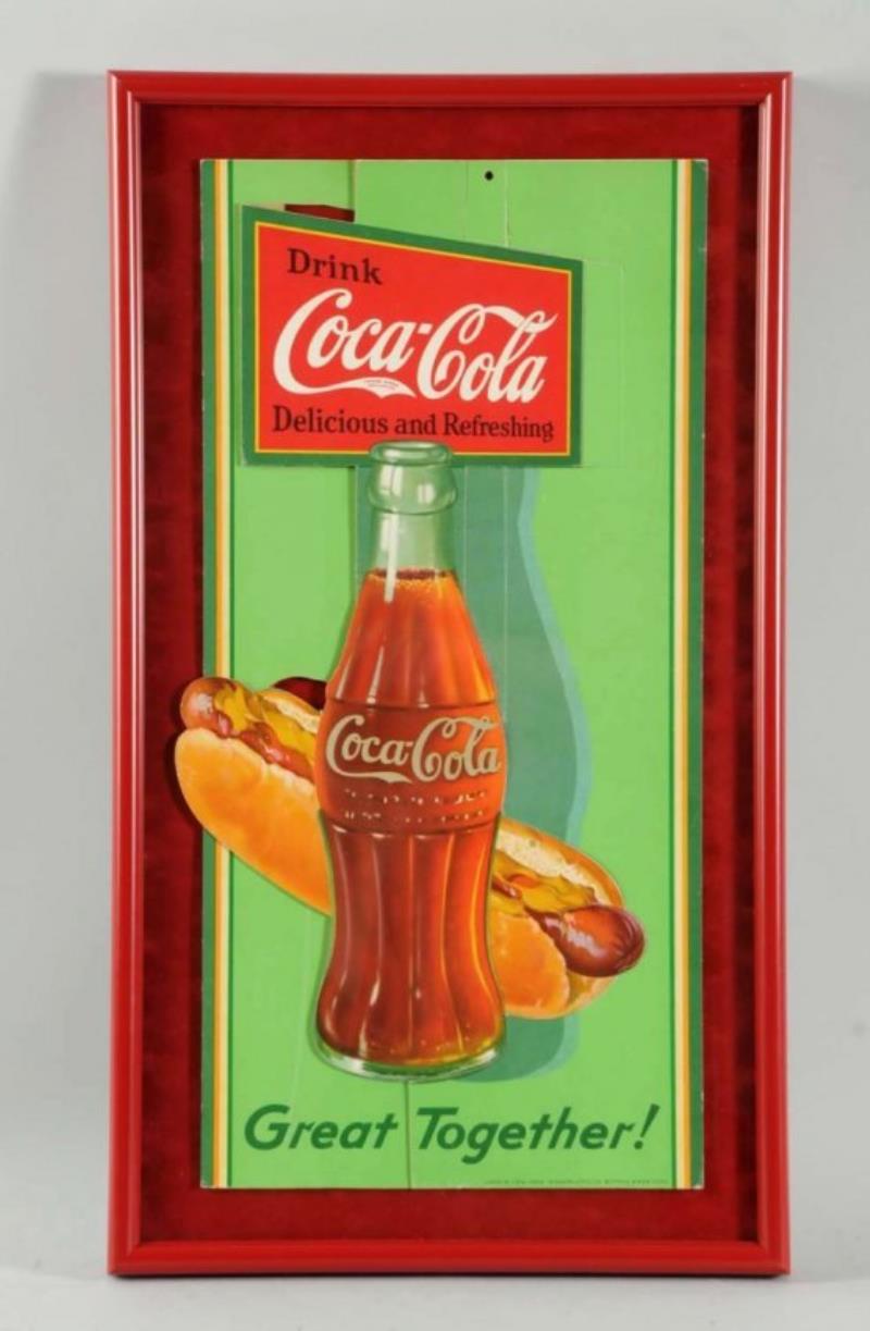 1932 Coca Cola Dimensional Cardboard Sign.