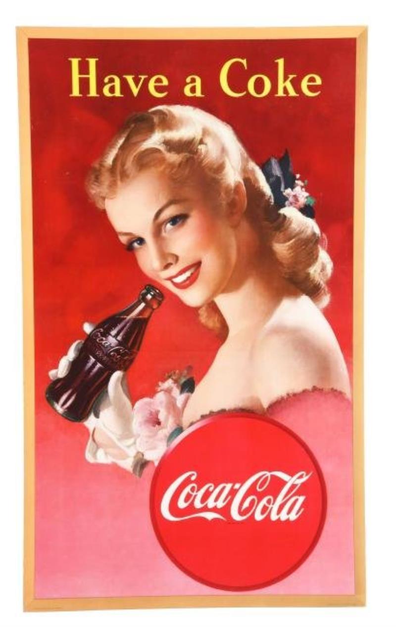 1948 Have A Coke Cardboard Coca-Cola Sign