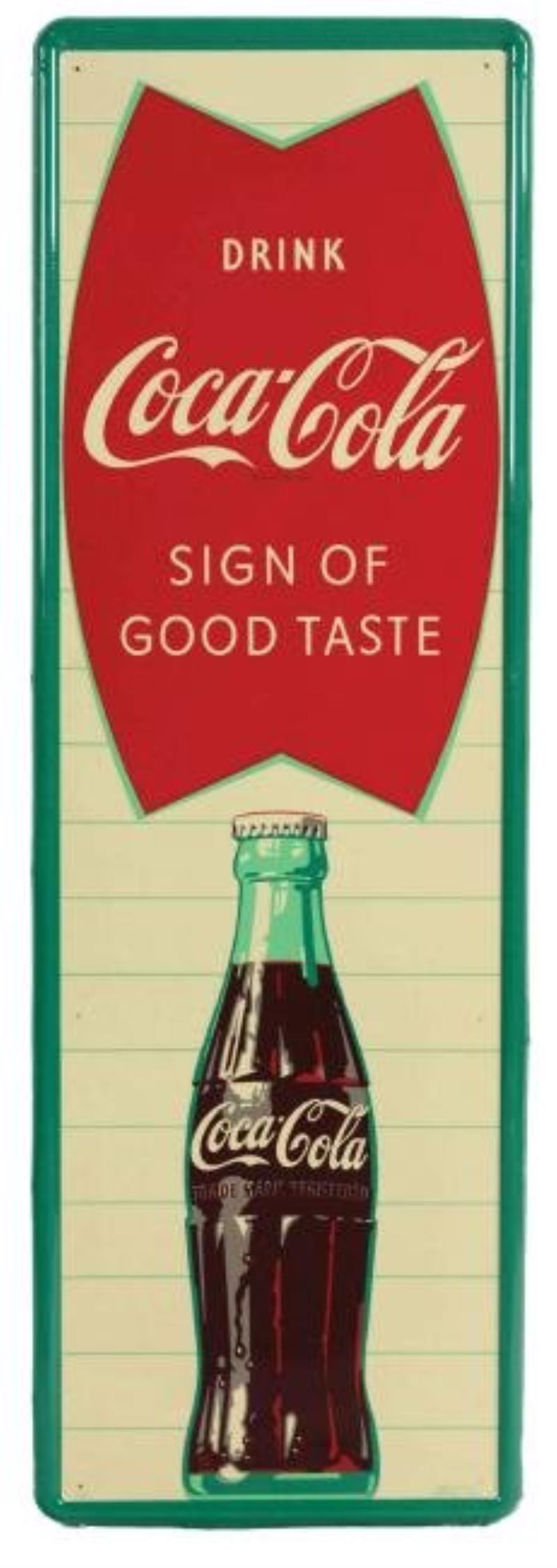 Drink Coca-Cola Sign Of Good Taste Self Framed Vertical