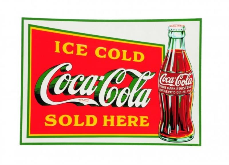 1934 Embossed Coca - Cola Tin Sign