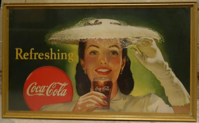 COCA-COLA HORIZONTAL CARDBOARD SIGN