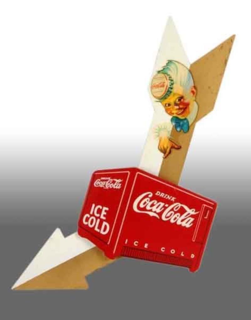 Wooden & Masonite Coca-Cola Sprite Boy Arrow Sign