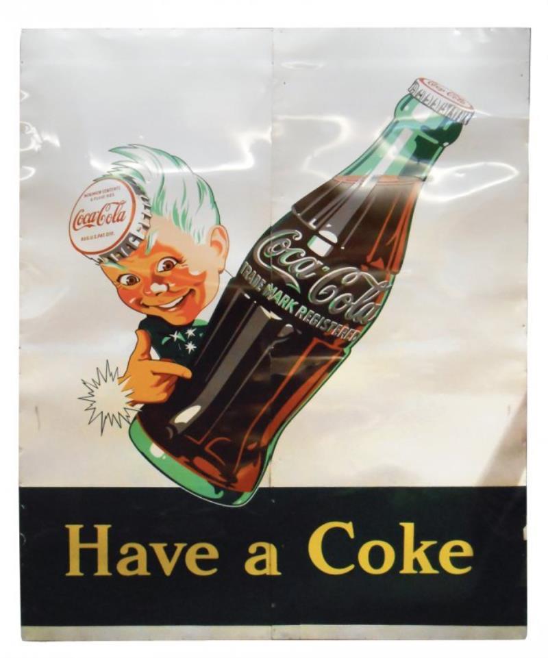 Coca-Cola sign, Sprite Boy w/bottle, "Have a Coke",