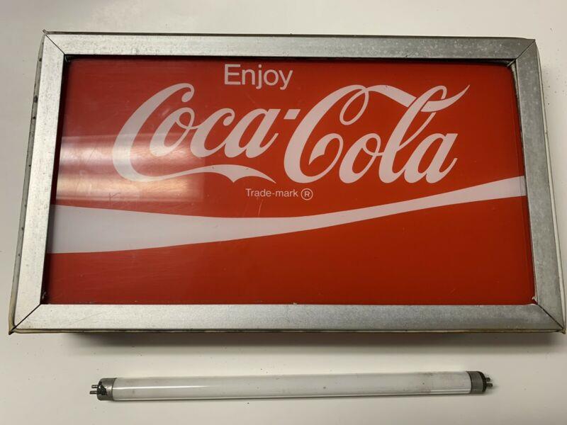 Vintage Coca-Cola Cavalier Vending Machine Light Up Sign And Hardware