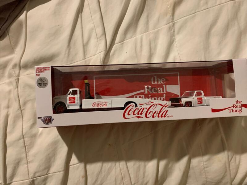 M2 Machines Auto Hauler Coca Cola 1968 C60 Truck & 1979 Chevy Silverado Chase