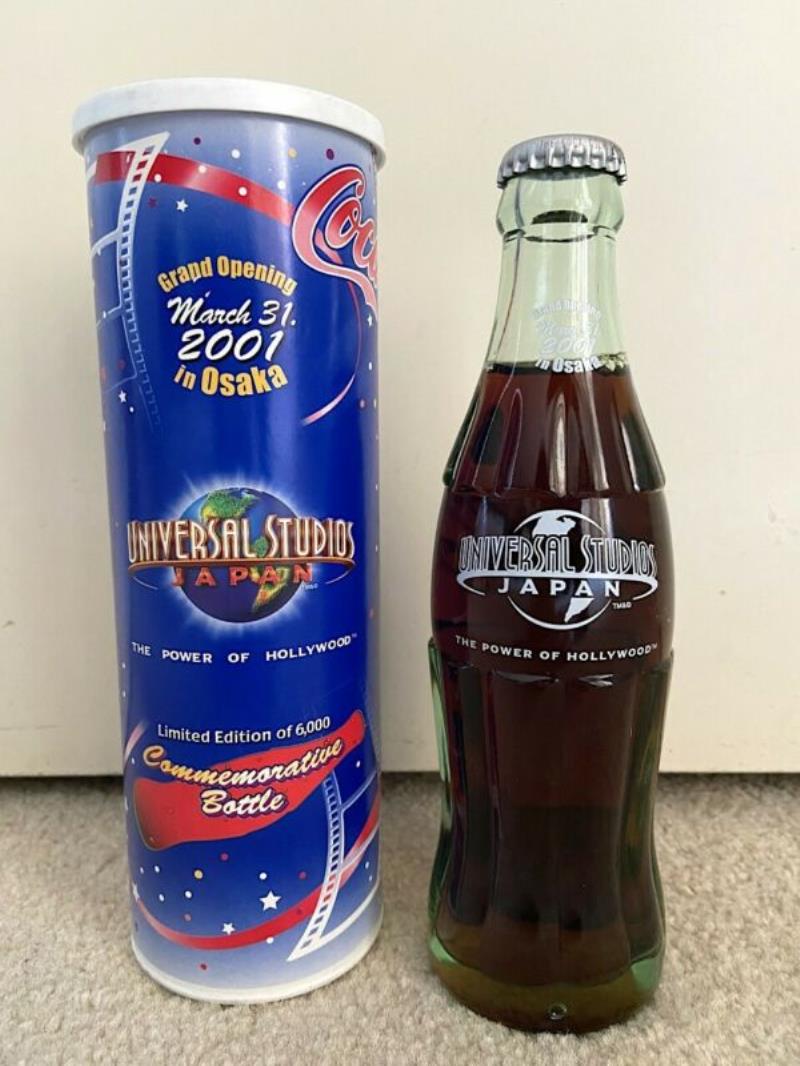 2001 Universal Studios Japan USJ Grand Opening Coca Cola Coke Bottle LE 6,000
