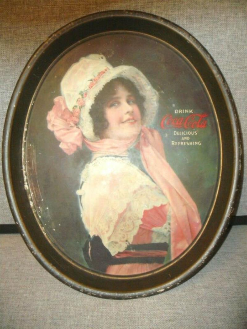 Authentic 1914 Coca-Cola "Betty Girl" Tray