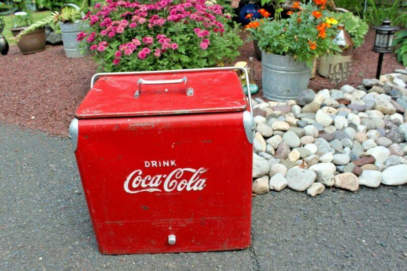 Vintage Antique 1950's Coca Cola Coke Metal Cooler by TempRite Mfg Co