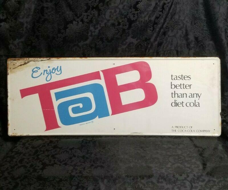 Vintage Enjoy Tab Coca Cola Sign Diet Original