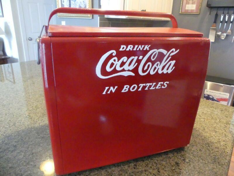 Vintage Original 1950s Cavalier Coca-Cola Cooler refinished, nicely detailed