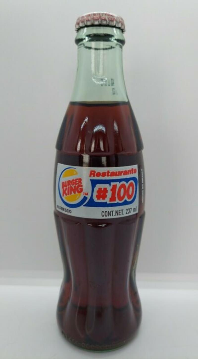 2000 237ML COCA-COLA BOTTLE-CELEBRATING 100Th BURGER KING MEXICAN LOCATION