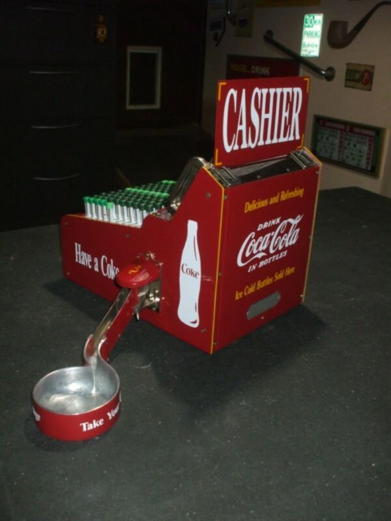 1950's Brandt Coca-Cola theme change machine cash register vending machine
