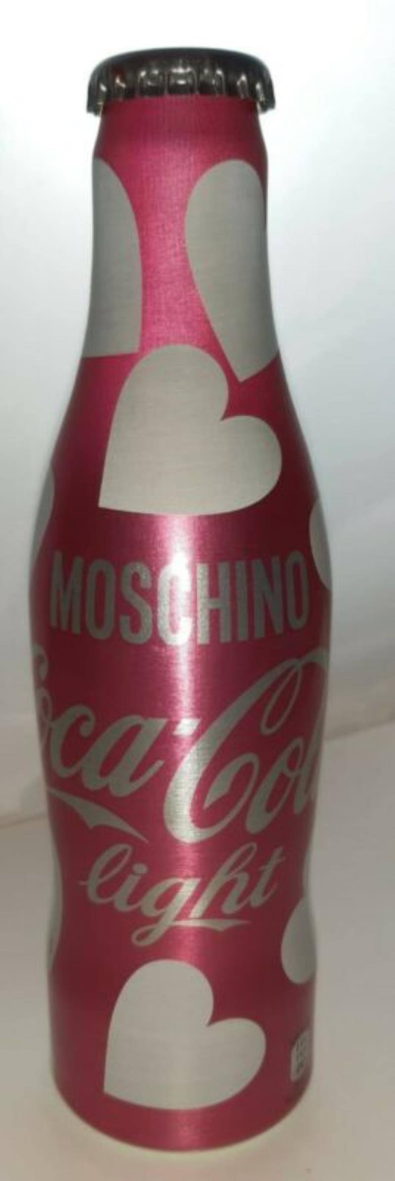10 coca-cola light aluminium full bottle switzerland-moschino 2014