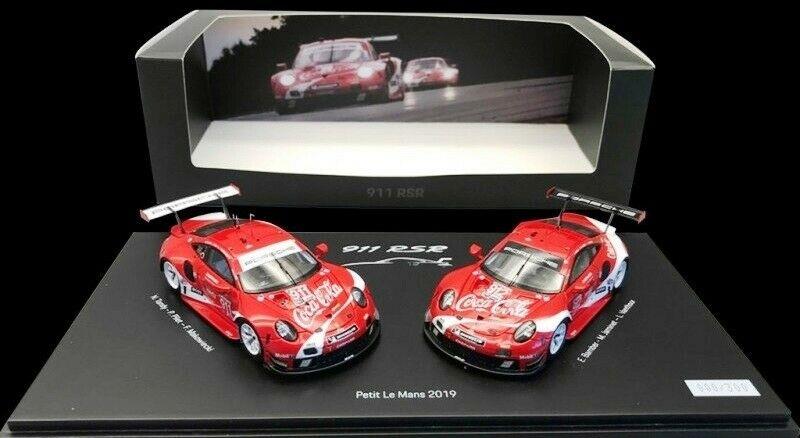 Porsche 911 RSR (991) Coca Cola Set "Petit le Mans 2019" Road Atlanta 1:43