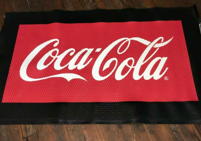 Commercial Grade Coca-Cola Coke Rubber Door bar Mat Sign Non-Slip 34" X 56" 615426066761