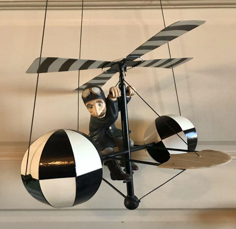 RARE~Vintage Metal Plane Mobile Signed By Weisser