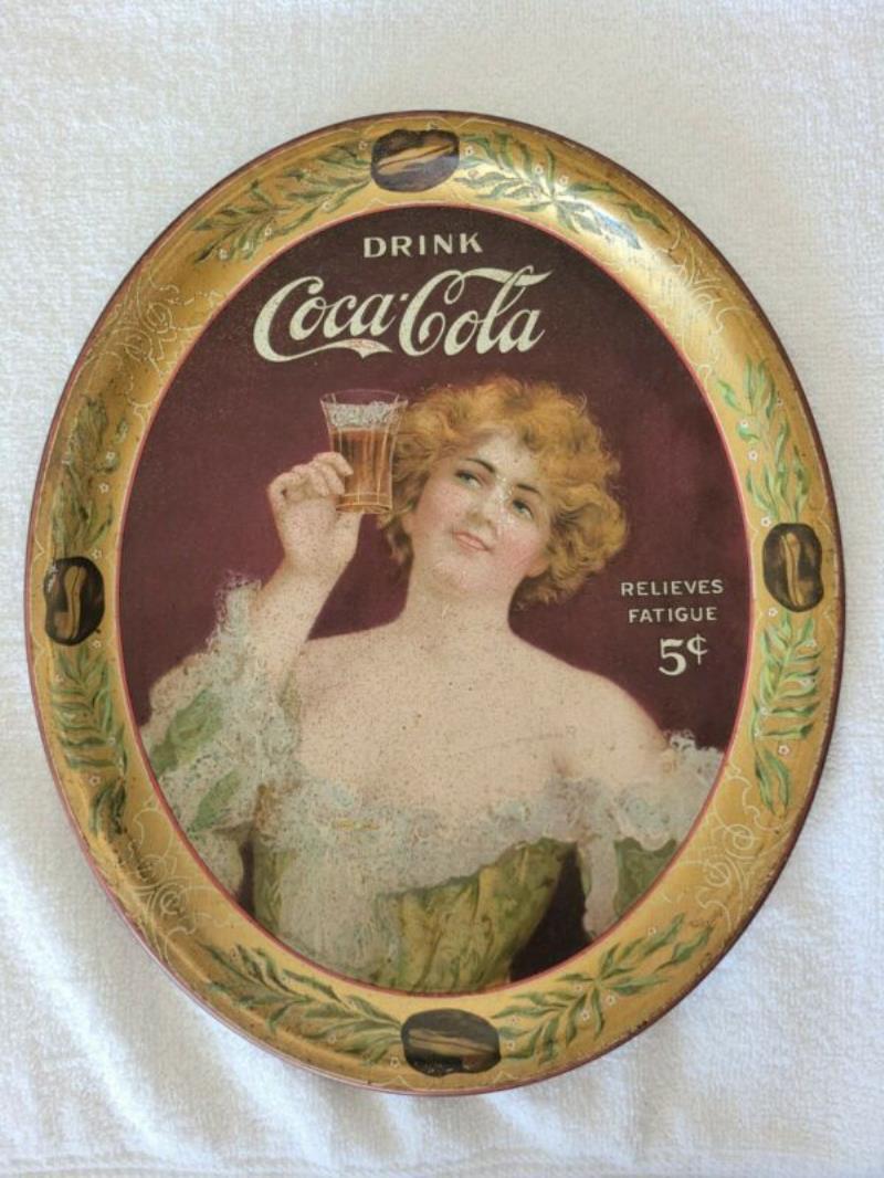 1907 Tin Coca-Cola Serving Tray Value & Price Guide