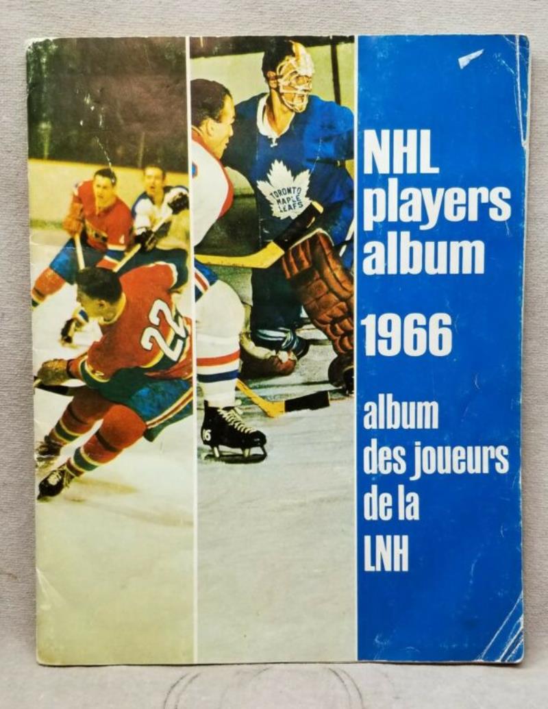 Vintage 1966 Coca-Cola NHL Hockey Card Album with 108 cards.