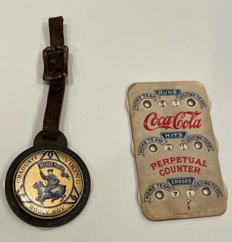 BASEBALL-BECKER MAYER CO. VIKING WOOLY BOY SCORER & COCA COLA PERPETUAL COUNTER