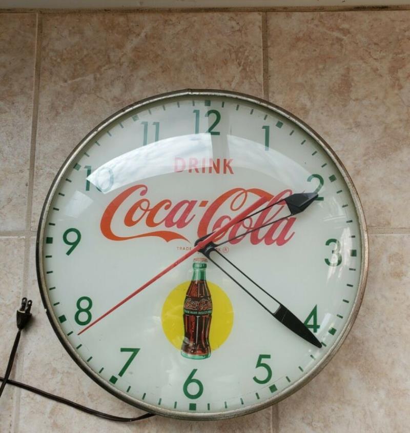 Vintage 1950's Pam Coca Cola Light Up Clock
