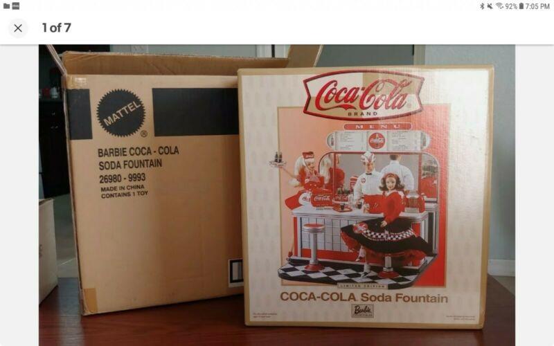 Barbie Coca Cola Soda Fountain with original Box including shipper box