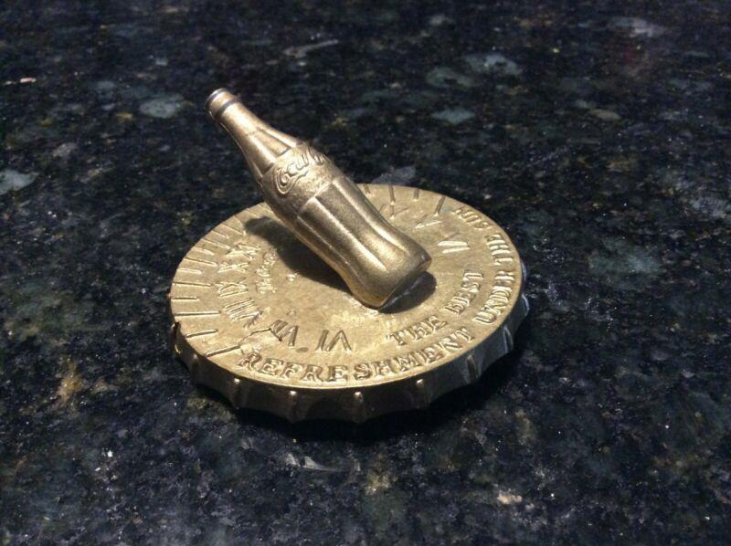 Rare Coca-Cola Bottle Sundial Paper Weight