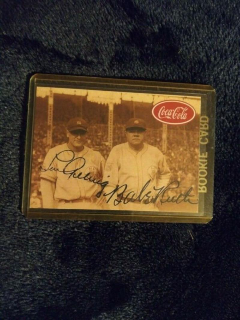 Autographed Babe Ruth Coca Cola Card