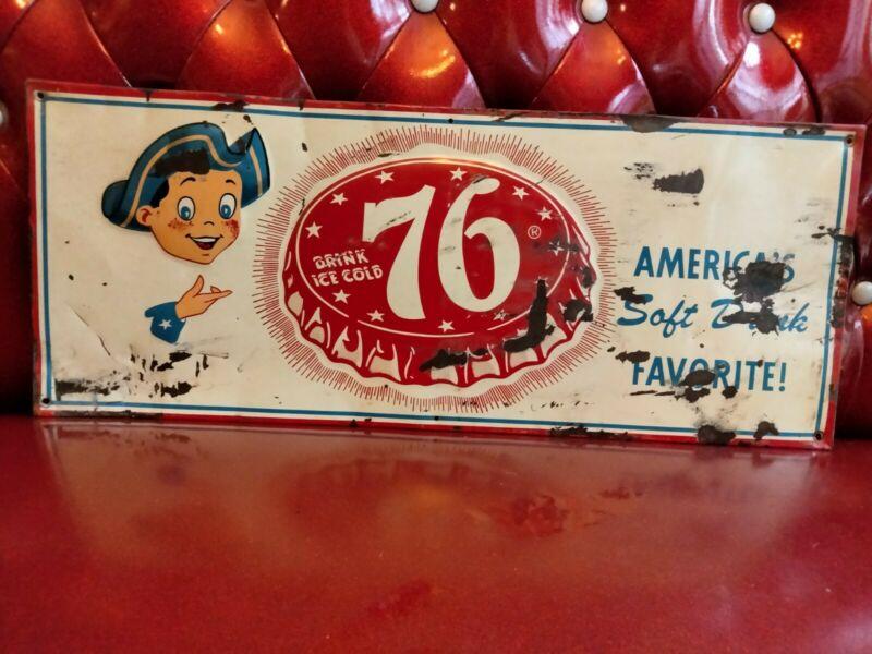 Vintage Rare 76 America"s Soft Drink Favorite 1950s Soda Sign