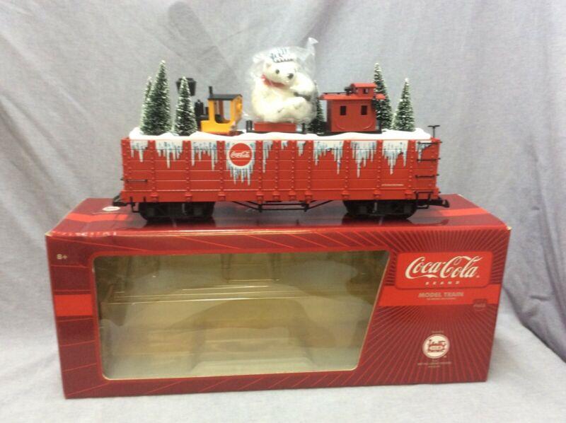 LGB 45730 Coca Cola Christmas Gondola Car with Polar Bear Figure & Gnomy Train