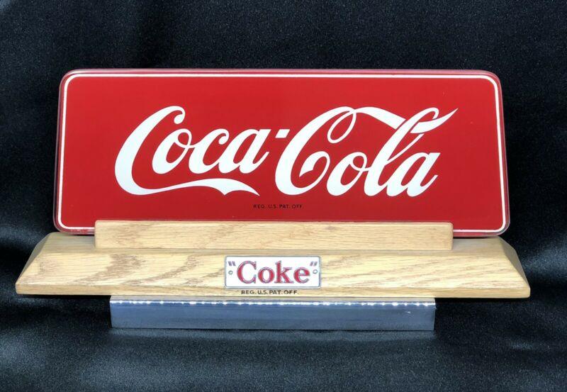 Vintage Price Brothers Coca Cola Sign Reverse Painted Glass Cash Register Topper