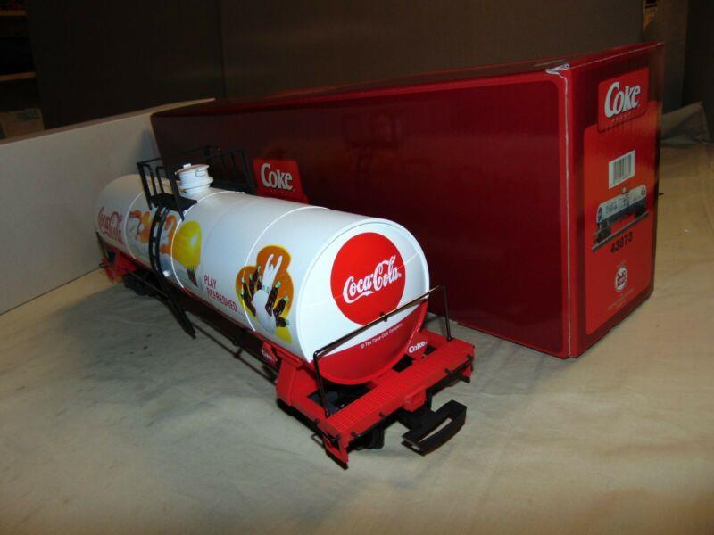 LGB G 43873 COCA COLA POLAR BEAR TANK CAR - SUPER CLEAN - IN ORIGINAL BOX..