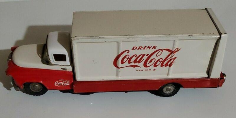 Vintage Coca-Cola Tin Litho Truck Battery Operated Allen Haddock Co.