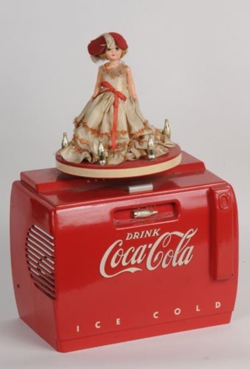1950'S COCA-COLA MUSIC BOX WITH DOLL