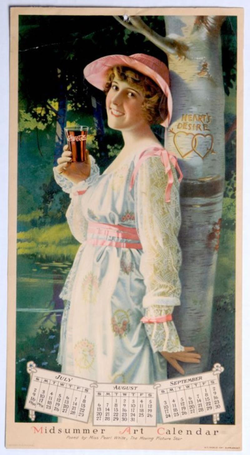 1916 Coca-Cola Calendar with Bottle Value & Price Guide