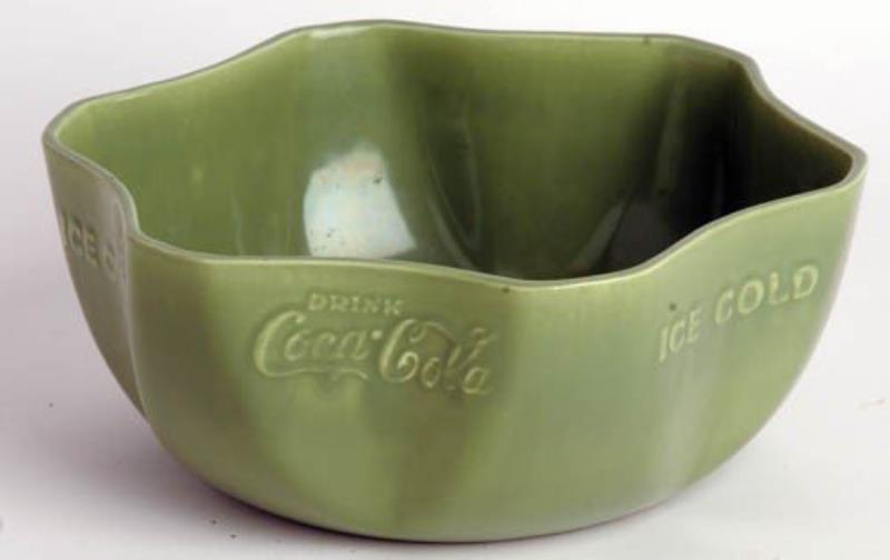 1930's Coca-Cola green glass bowl