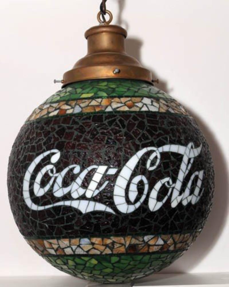 Early leaded Coca-Cola glass globe
