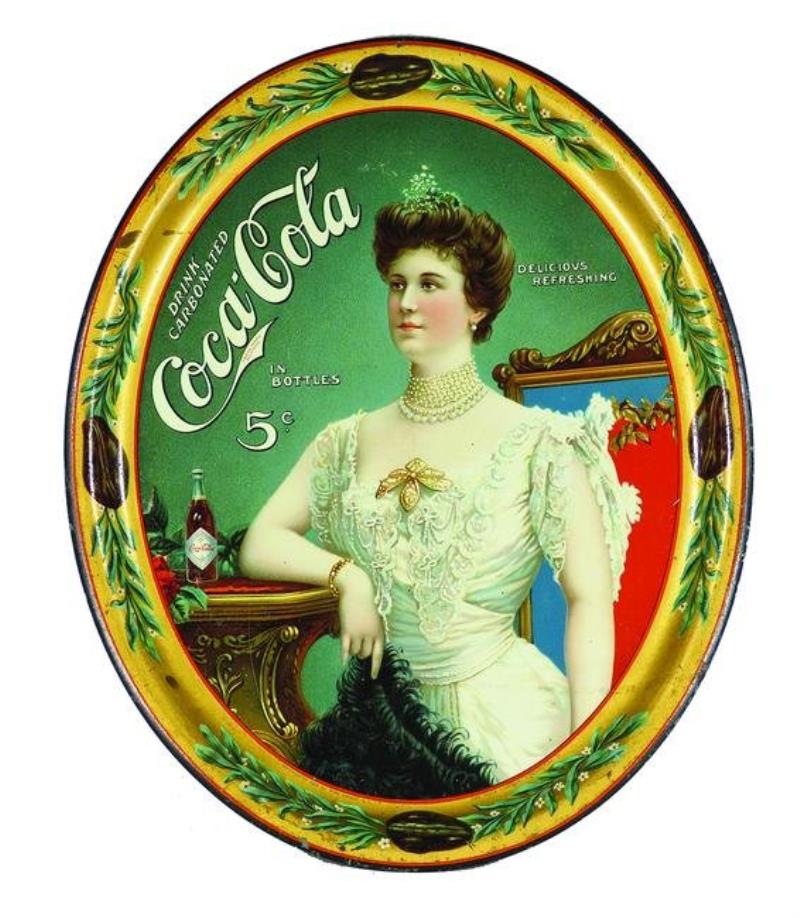 1904 Original Coca Cola Tin Serving Tray