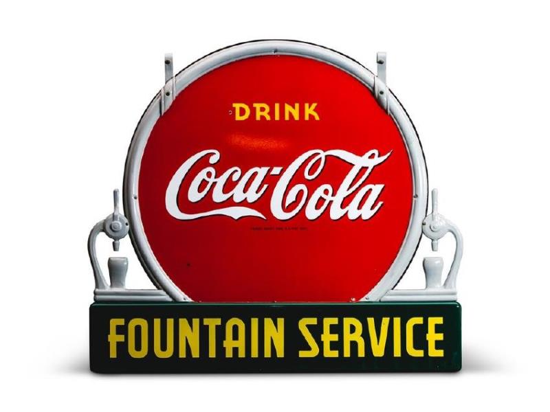 Drink Coca-Cola Fountain Service Signs Mounted