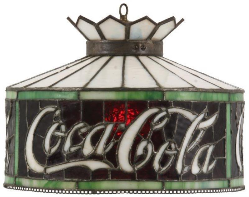 16 in Leaded Coca-Cola Advertising Lamp