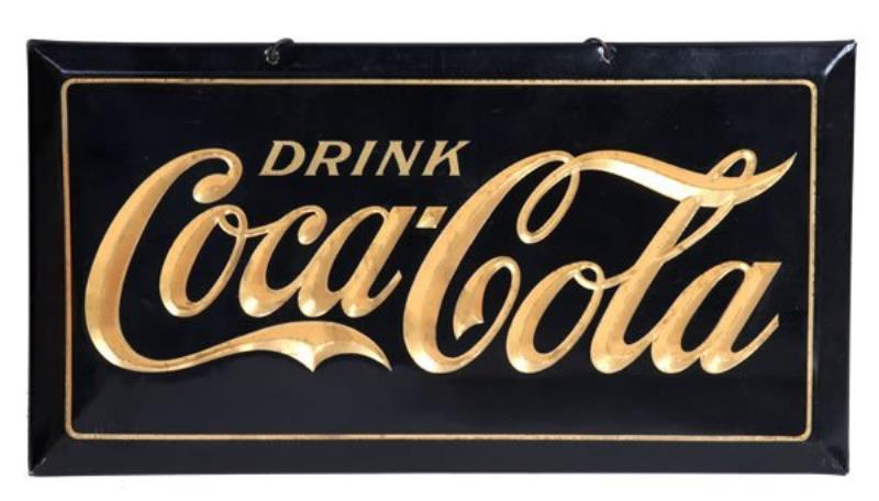 1920'S COCA-COLA CRYSTOGLAS SIGN