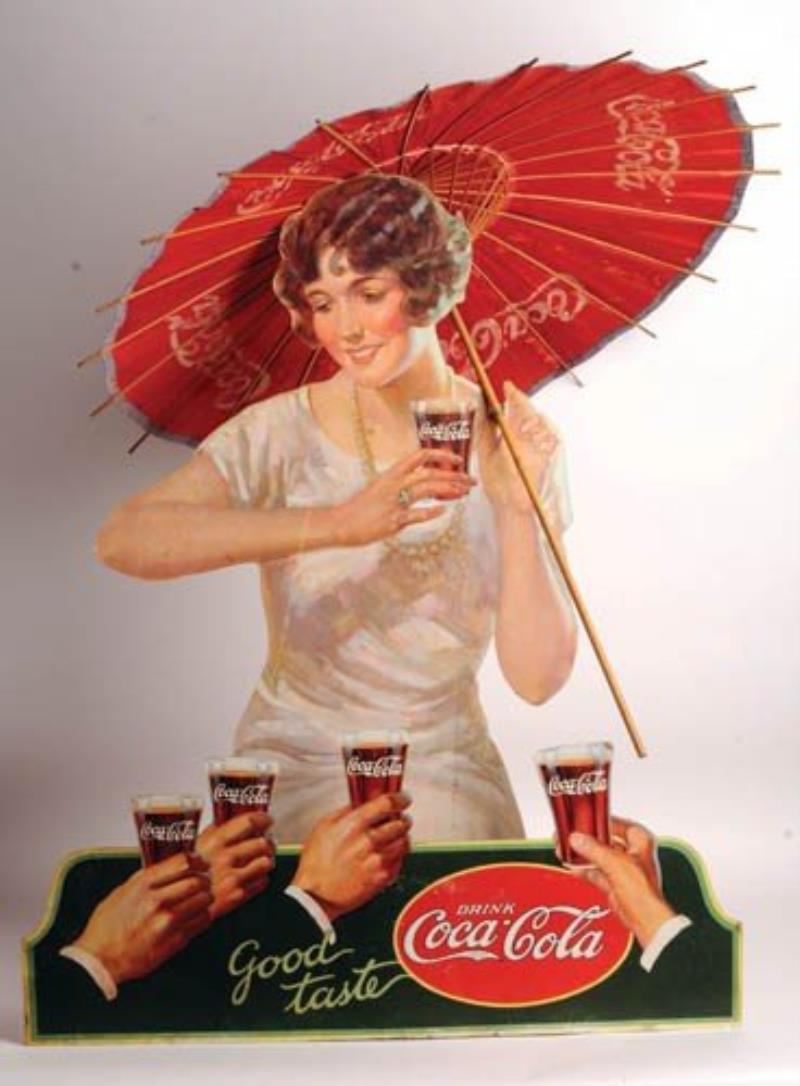 1927 Coca-Cola cardboard cutout window display