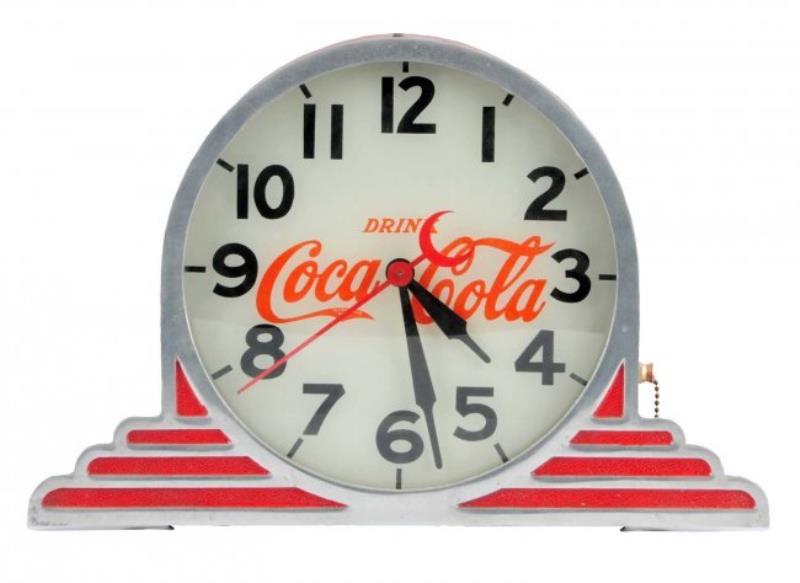 Rare 1930's Coca - Cola Neon Countertop Clock