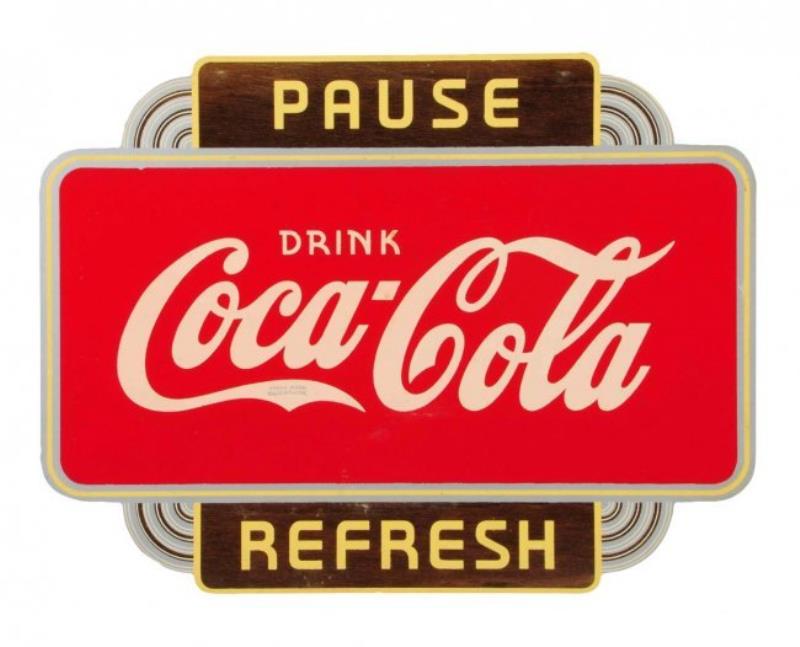 Very Rare 1930's Coca - Cola Plywood Sign