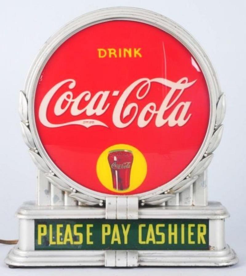 19302 Coca-Cola Brunhoff Lighted Counter Sign.