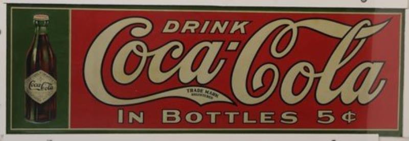 CIRCA 1910 COCA-COLA EMBOSSED TIN SIGN