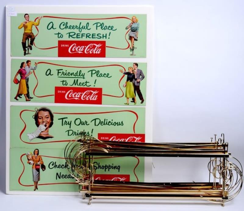 1957 COCA-COLA CHANNEL CARDS and METAL FRAMES