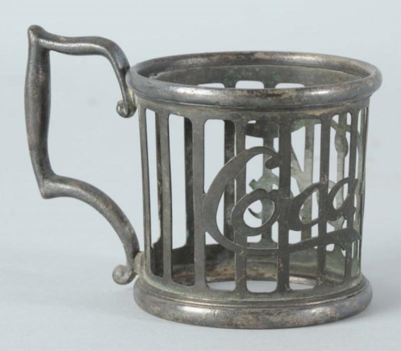 Circa 1905-1910 Coca-Cola Pewter Glass Holder